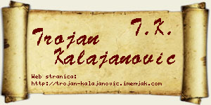 Trojan Kalajanović vizit kartica